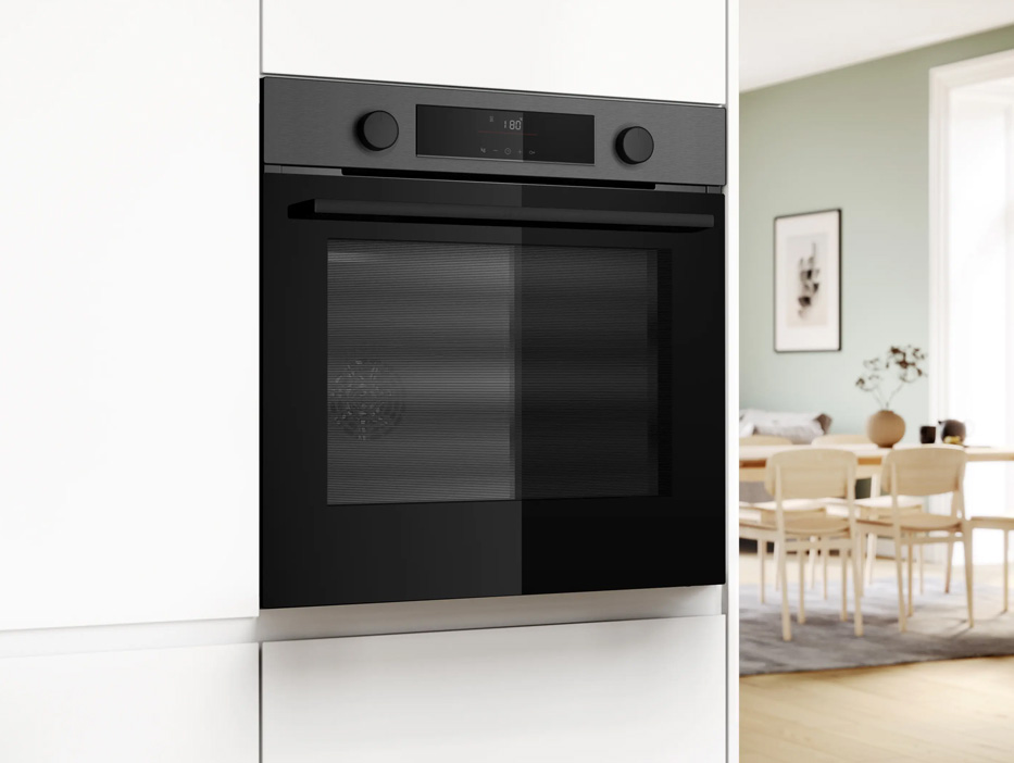 Сұр титан түсті Bosch кірістірілетін духовкасы